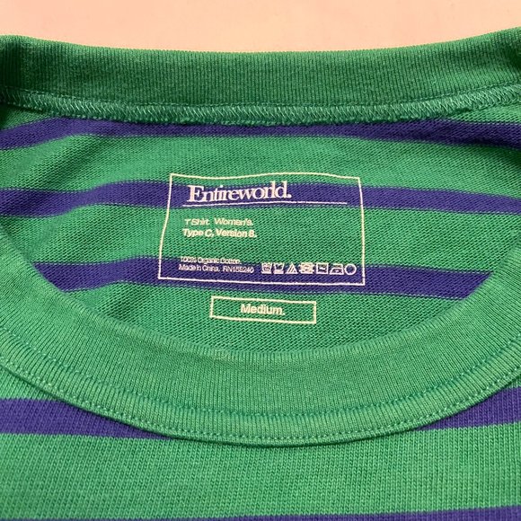 Entireworld Women's Type C, Version 8 Sweatshirt, Green/Blue stripe - Picture 4 of 7